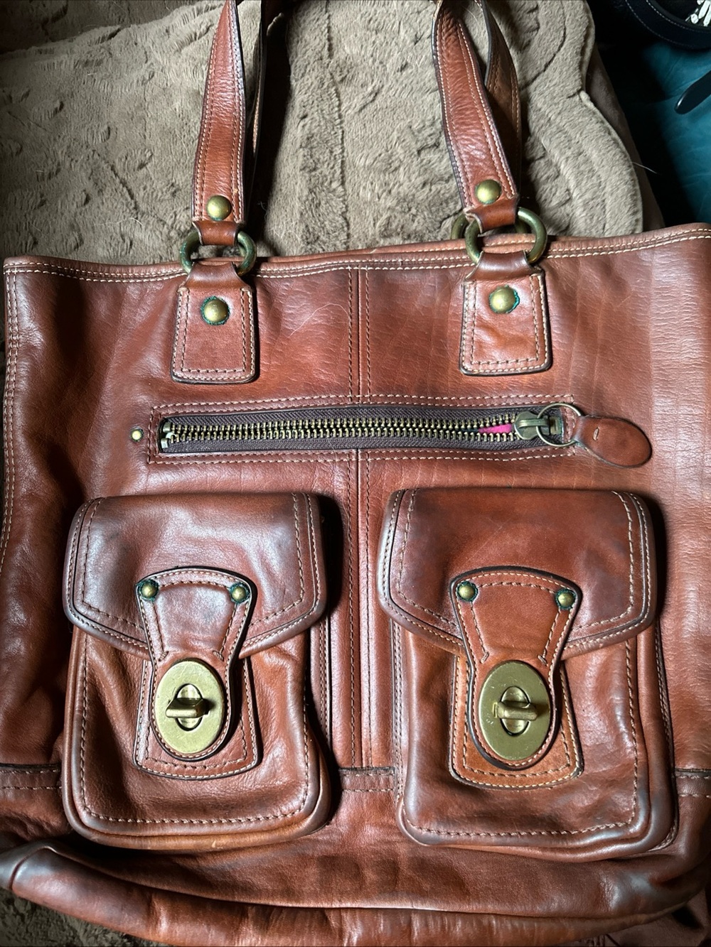 Coach legacy Gigi tote whiskey leather vintage 65th Anniversary GUC